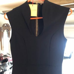 Black V neck dress